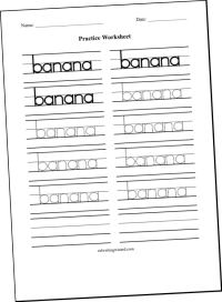 An example of a one-word worksheet you can make with the Writing Wizard. An example of a one-word worksheet you can make with the Writing Wizard.